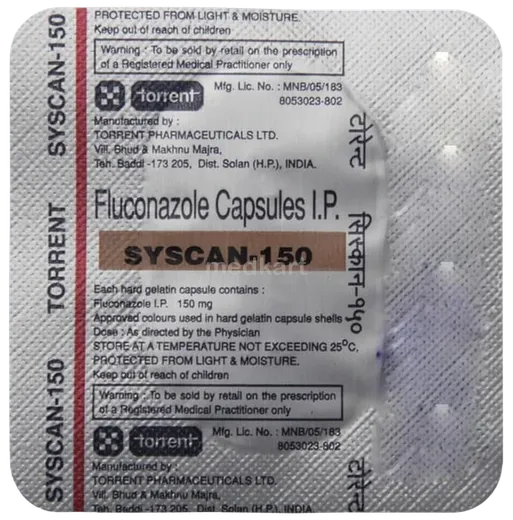 syscan 150mg capsule 1's